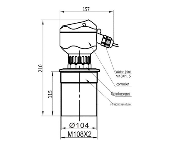 Dimensions Figure 4 Thread of Sensor (M108×2) Dimensions Figure 4 Thread of Sensor (M108×2)